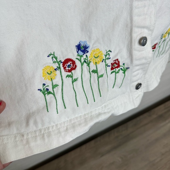 Vintage 80s 90s Cherokee Floral Flower Pattern Cotton Vest Vtg Multicolor USA - Picture 2 of 4